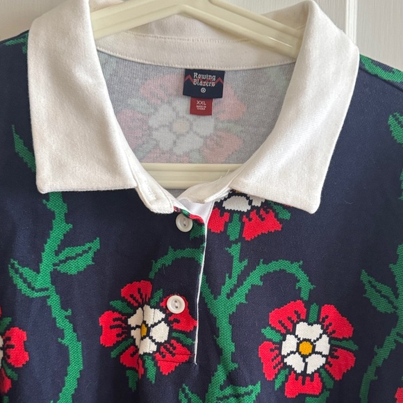 Floral Collared Jersey / Sweater - Picture 5 of 6